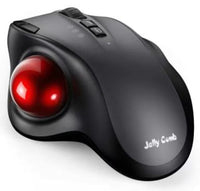 Wireless Bluetooth Trackball Mouse — Dual Wireless (2.4G + Bluetooth), 2400 DPI Optical, Ergonomic Stationary Cursor Control