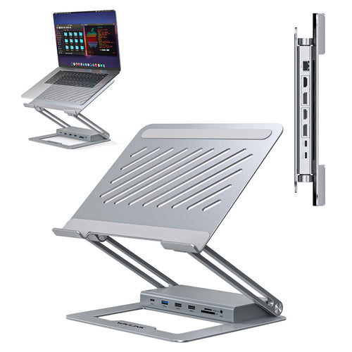 WAVLINK USB‑C Docking Station Stand — Dual 2K DisplayLink, 100W PD, 2× HDMI + 2× DP, USB 3.0, Ethernet, SD/TF, Audio