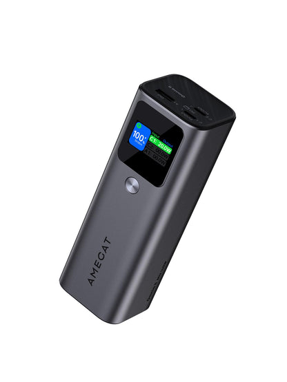 AMEGAT Power Bank 140W — 27,600mAh Portable PD 3.1 Fast‑Charging Battery Pack with Smart Digital Display