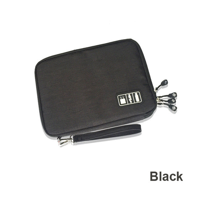 Dual‑Layer Travel Storage Case Cable Organizer Bag for Electronics & Accessories