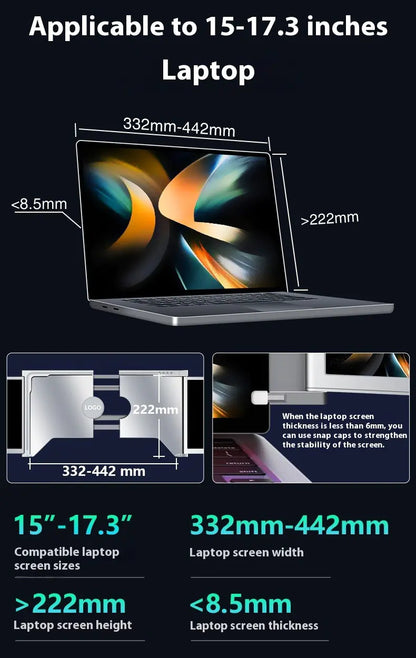 15" Universal Dual-Screen Portable Display