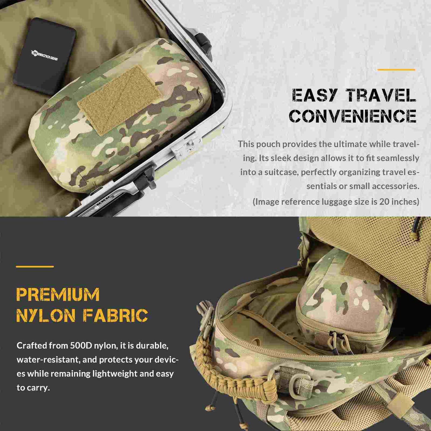 VOTAGOO® Electronic Organizer - Tech Accessory Pouch with Removable Card Panel & Travel Storage-2