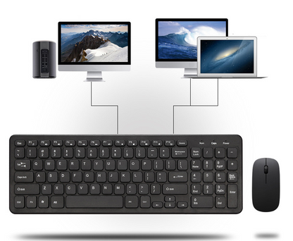 Modern Crater‑Key Low‑Noise 2.4G Wireless Keyboard + Mouse Combo Set
