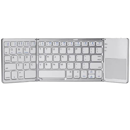 Portable Mini Tri‑Fold Bluetooth Keyboard — Wireless Folding Keyboard with Integrated Touchpad