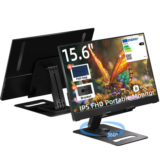 Ingnok 15.6-inch FHD USB-C IPS Portable Travel Monitor