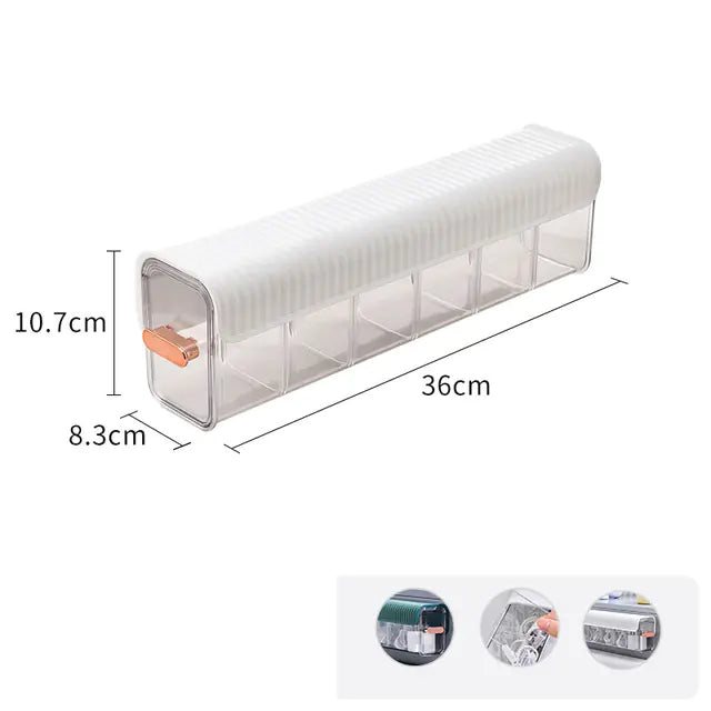 Wall‑Mounted Partitioned Storage Holder for Office & Home