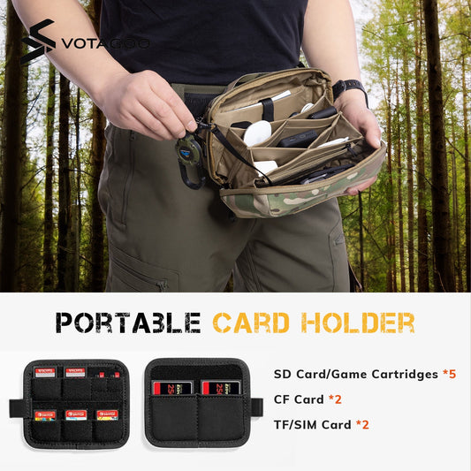 VOTAGOO® Electronic Organizer - Tech Accessory Pouch with Removable Card Panel & Travel Storage