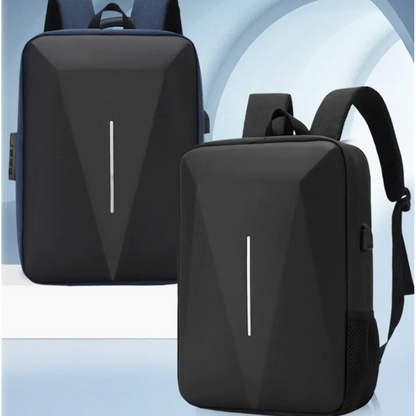 Hard‑Shell Waterproof Laptop Backpack with USB Charging for Work & Travel (20–35 L)