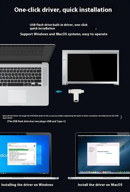 15" Universal Dual-Screen Portable Display