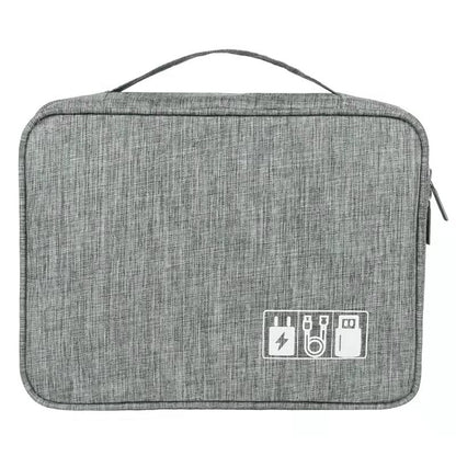 Waterproof Portable Cable Storage Organizer Bag — 600D Oxford Travel Digital Accessory Case
