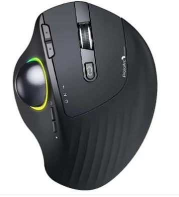 Wireless Bluetooth Trackball Mouse — Dual Wireless (2.4G + Bluetooth), 2400 DPI Optical, Ergonomic Stationary Cursor Control
