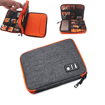Dual‑Layer Travel Storage Case Cable Organizer Bag for Electronics & Accessories