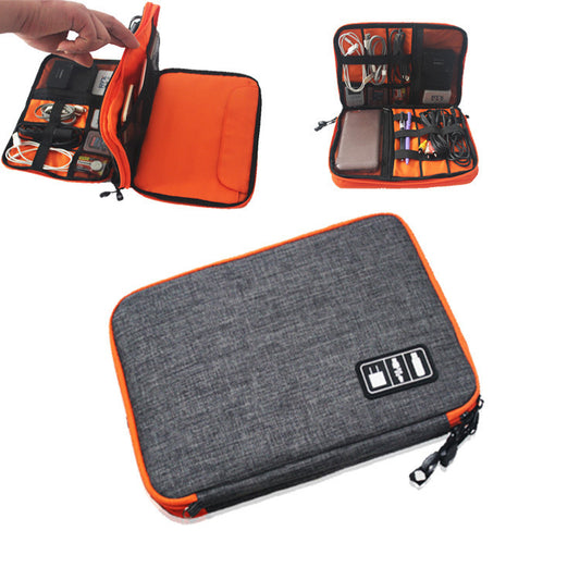 Dual‑Layer Travel Storage Case Cable Organizer Bag for Electronics & Accessories