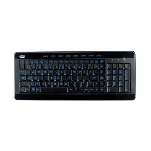 Adesso AKB-120EB Compact Backlit Multimedia Keyboard with Num Pad