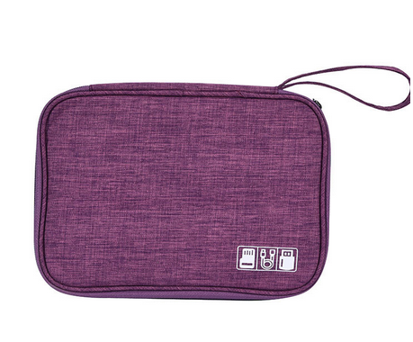 Waterproof Portable Cable Storage Organizer Bag — 600D Oxford Travel Digital Accessory Case