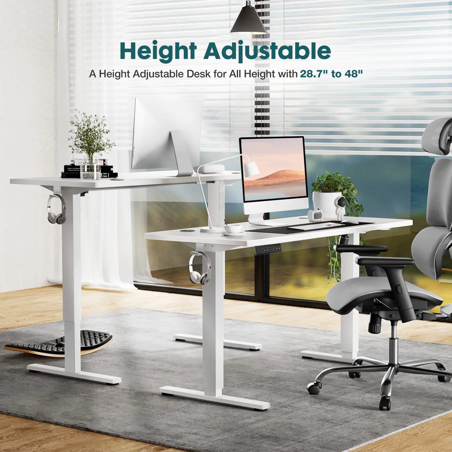Height‑Adjustable Sit‑Stand Table for Office, Home Office, or Study
