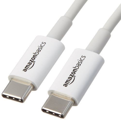 Amazon Basics 6 ft USB‑C to USB‑C Fast‑Charging Cable - USB‑IF Certified, 480 Mbps, White