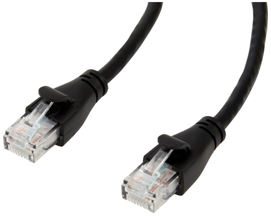 Amazon Basics 50 ft RJ45 Cat‑6 Ethernet Patch Cable - 1 Gbps, Gold‑Plated Connectors, Black