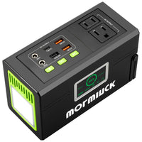 Mormluck 24,000mAh Portable Power Bank with 127W / 110V AC Output — Compact Portable Laptop Power Station