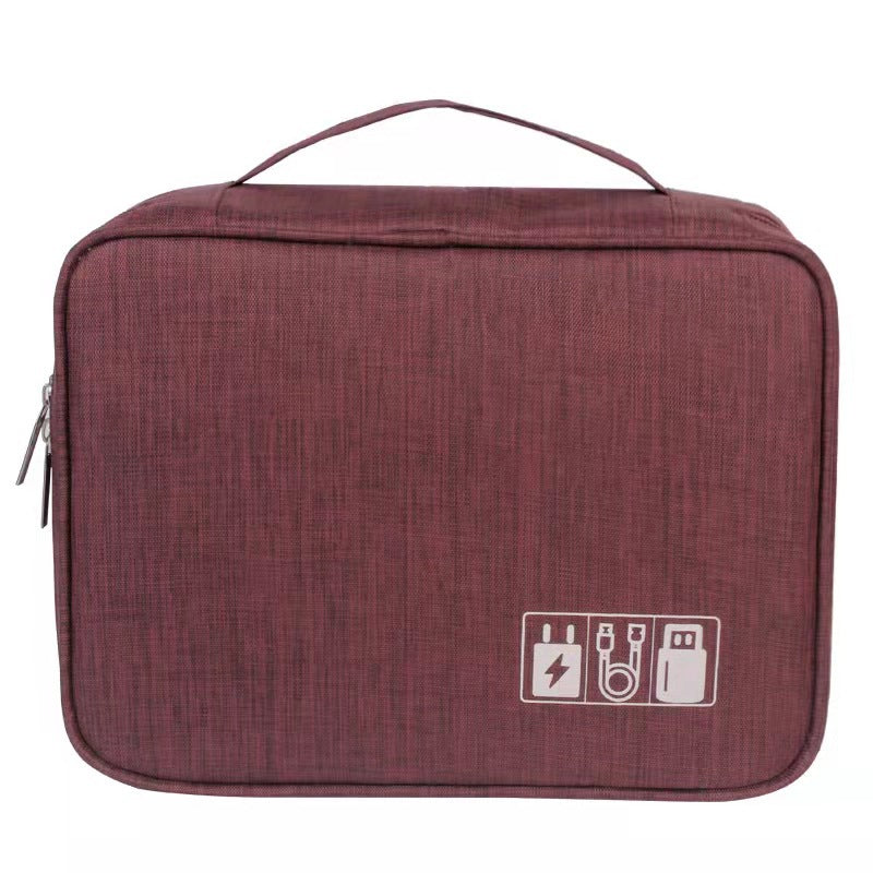 Waterproof Portable Cable Storage Organizer Bag — 600D Oxford Travel Digital Accessory Case