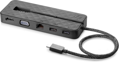 HP USB‑C Mini Dock - Portable Multi‑Port Adapter with HDMI, VGA, Ethernet, USB‑C PD, USB‑A, and Enterprise Network Features