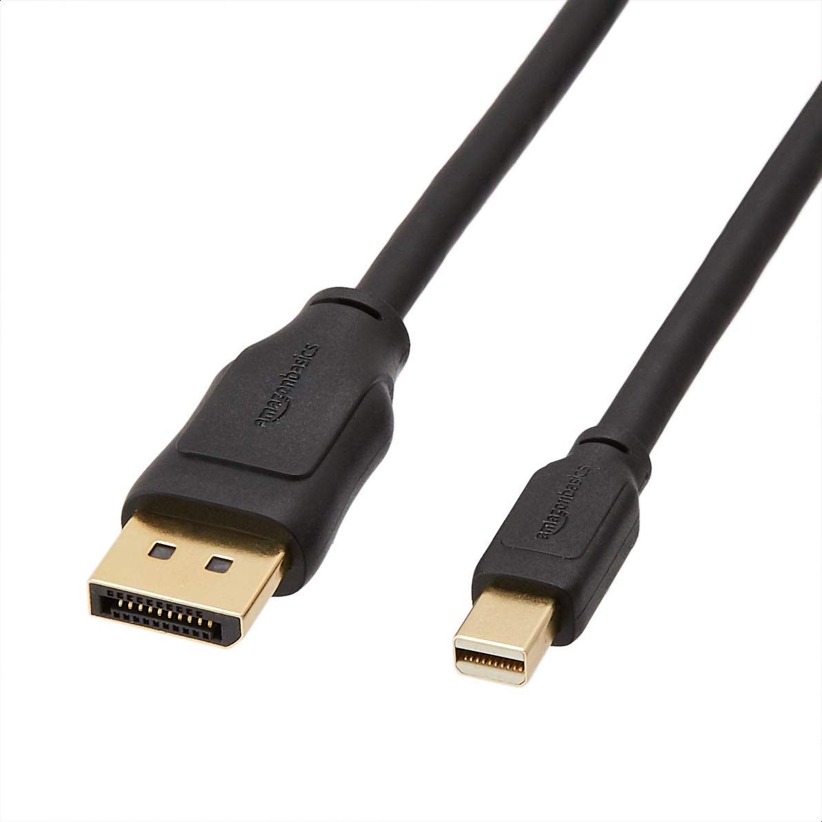 Amazon Basics 6 ft Mini DisplayPort to DisplayPort Cable - 4K Support, Gold‑Plated Connectors