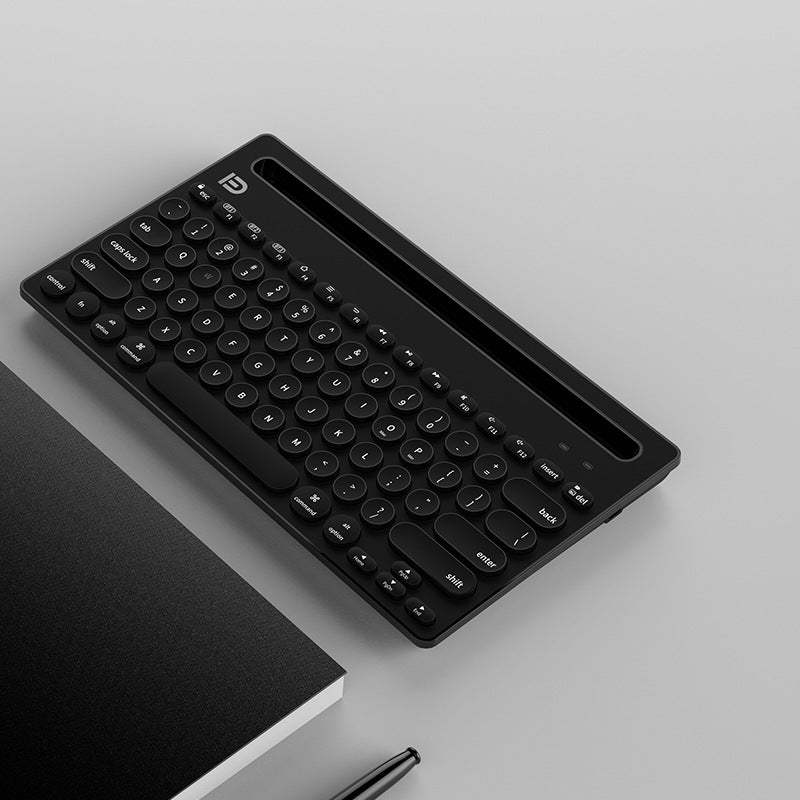 Universal Wireless Bluetooth Keyboard — Compact Multi‑Device Design (Black / Pink)