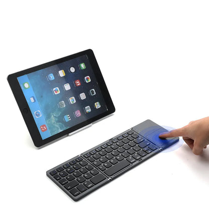 Universal Tri-Fold Mini-Keyboard with Integrated Touchpad