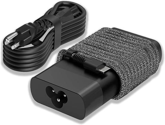 Slim 65W USB‑C Laptop Charger - Replacement Power Adapter for USB-C Laptops