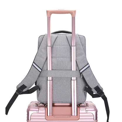 Professional 17.3" Travel & Work Laptop Bag with Anti‑Theft Style Zippers