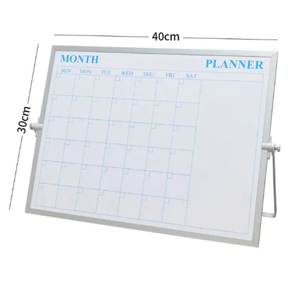 DualScribe Two‑Sided Magnetic Desktop Calendar & Whiteboard