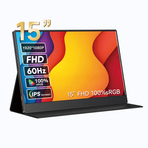 AYY 15-inch 1080P Full HD USB-C Portable IPS Travel Monitor