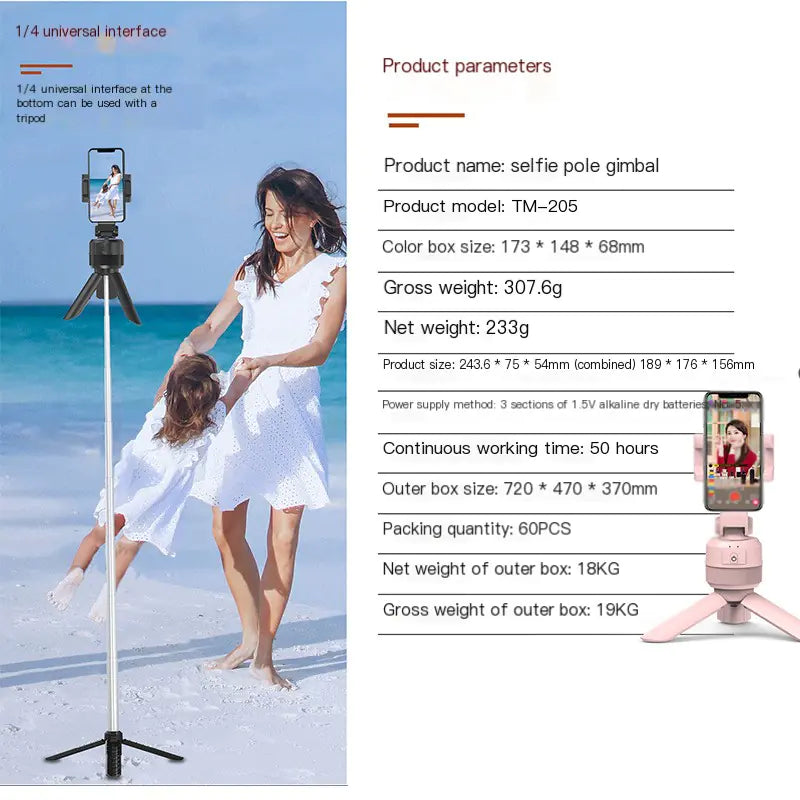 360° Rotating Smartphone Stand with Face Tracking