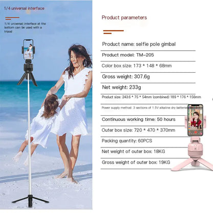 360° Rotating Smartphone Stand with Face Tracking