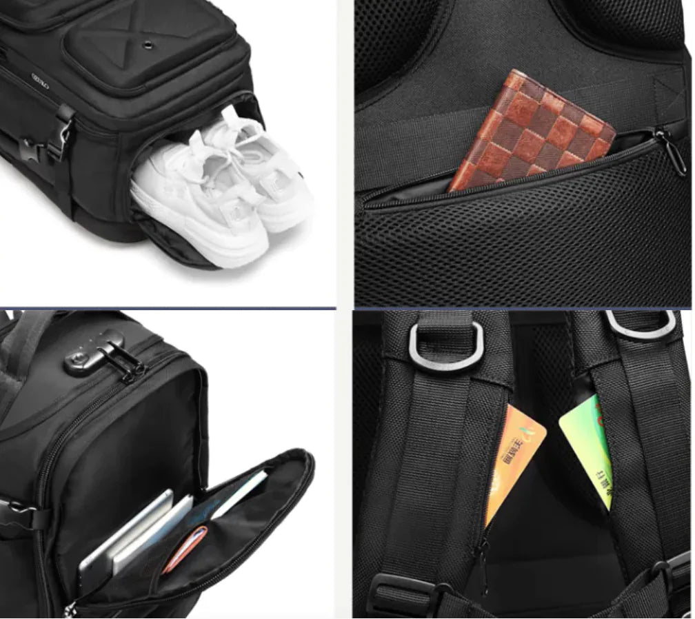 Waterproof Business & Travel Backpack with USB Charging Port (25L)