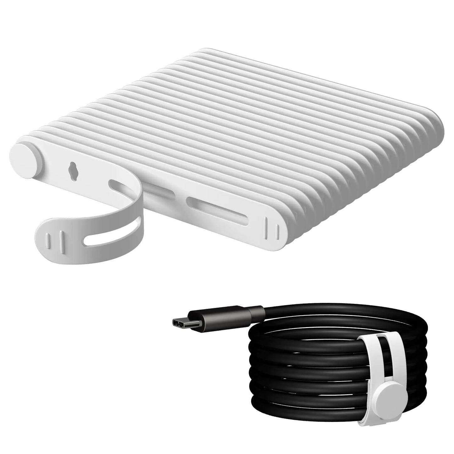 Reusable Silicone Cable Ties – 20‑Pack (White)