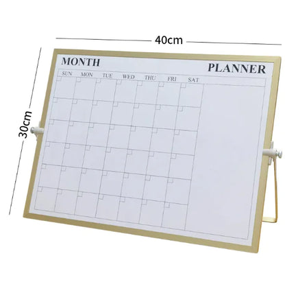 DualScribe Two‑Sided Magnetic Desktop Calendar & Whiteboard