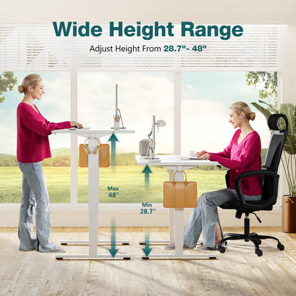 Height‑Adjustable Sit‑Stand Table for Office, Home Office, or Study