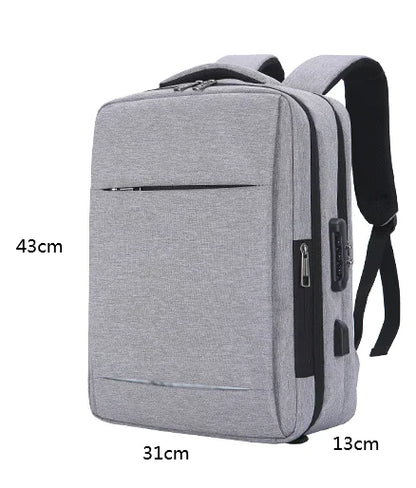 Professional 17.3" Travel & Work Laptop Bag with Anti‑Theft Style Zippers