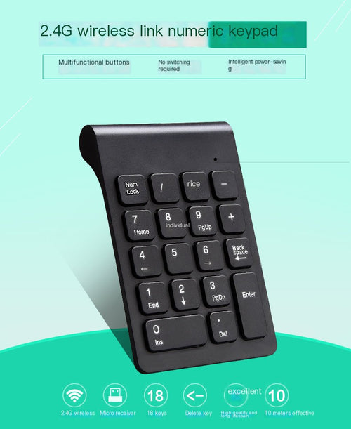 Wireless 18-Key Number Pad (2.4GHz)