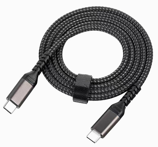 USB‑C to USB‑C Nylon Cable - 6 ft, 60W Power Delivery