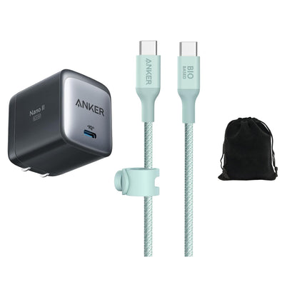 Anker Nano II Travel Charging Kit - 65W GaN + Heavy‑Duty USB‑C Cable