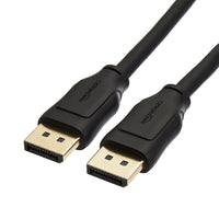 Amazon Basics 6 ft DisplayPort 1.4 Cable - 8K/60Hz, 4K/120Hz, HDR, High‑Speed with Gold‑Plated Connectors