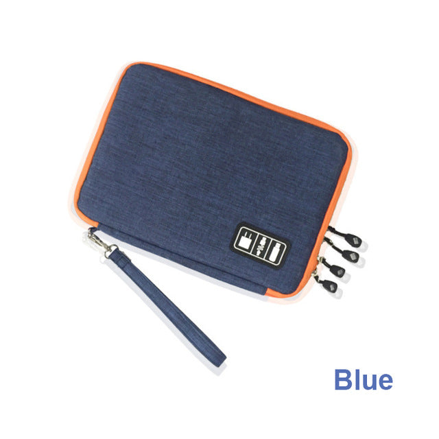 Dual‑Layer Travel Storage Case Cable Organizer Bag for Electronics & Accessories