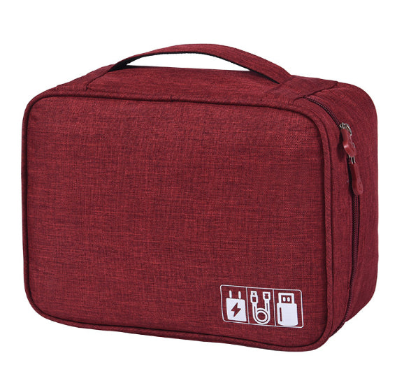 Shock‑Resistant Multi-Functional Electronics Accessory Organizer Bag