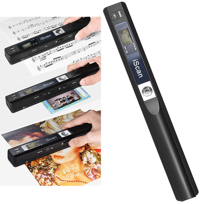 iScan Portable Handheld Pen Scanner - Lightweight Document, Receipt & Image Scanner (Black)