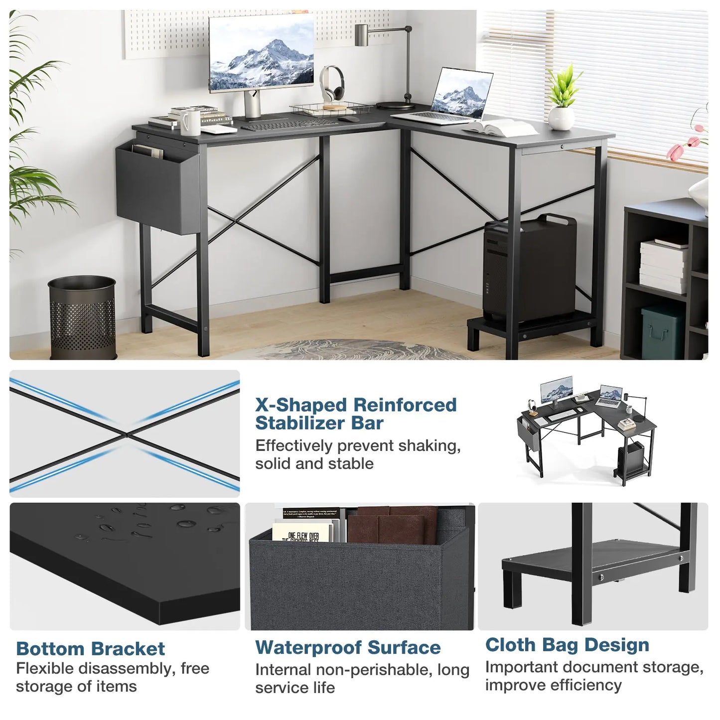 L-Shaped Computer Desk