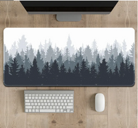 Oversized Forest Landscape Keyboard and Mouse Desktop Pad