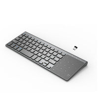 Wireless Mini Keyboard with Dual-Purpose Touchpad (10-Key & Mouse) Set — 59‑Key Ultra‑Thin Portable Design (Grey)