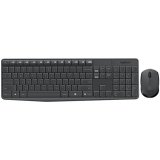 Logitech MK235 Wireless Keyboard + Mouse Set — Full‑Size QWERTY US International (Gray)-0